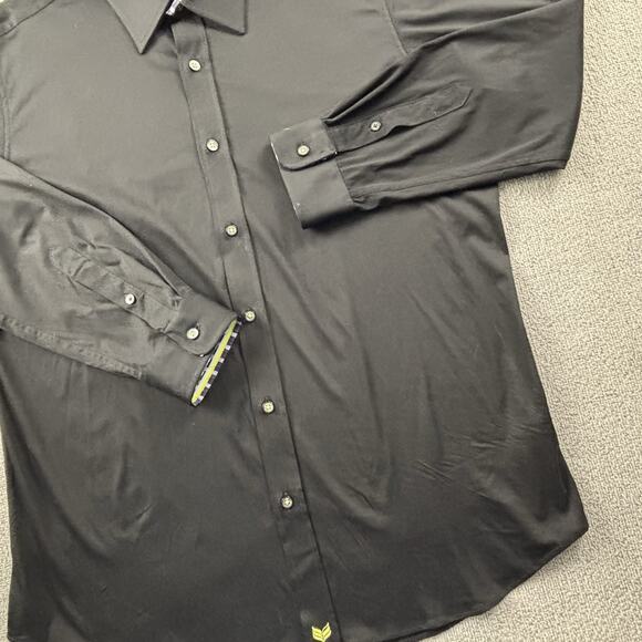 Buttercloth Shirt Adult Large Black Button Up Long Sleeve Active Casual Men's - Picture 5 of 14